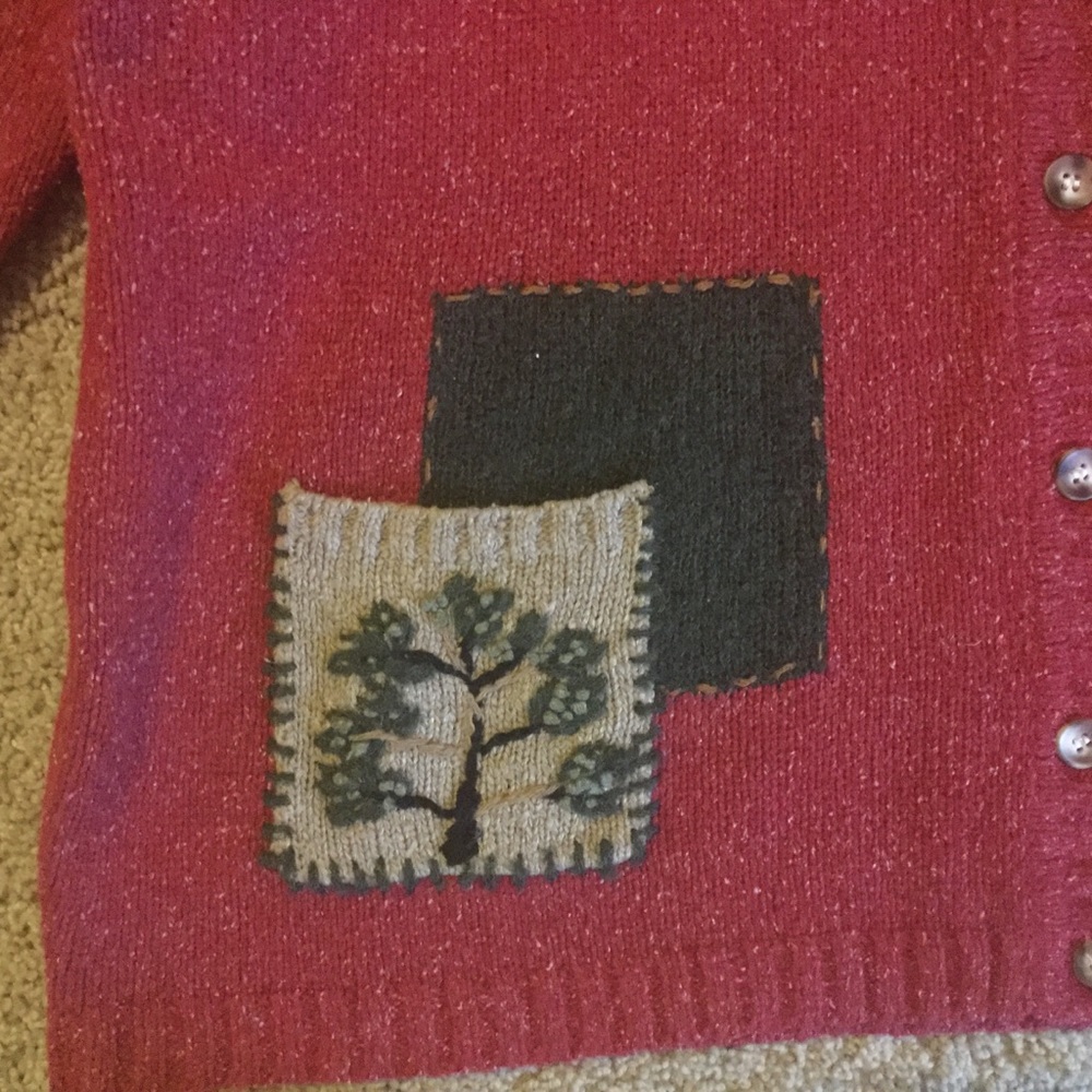 Pendleton Bird Tree Dog Patchwork Silk, Wool Blen… - image 2